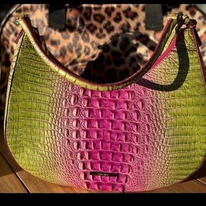 Brahmin Bekka Shoulder Bag Limeade Melbourne with Adelle Wallet Set NWT